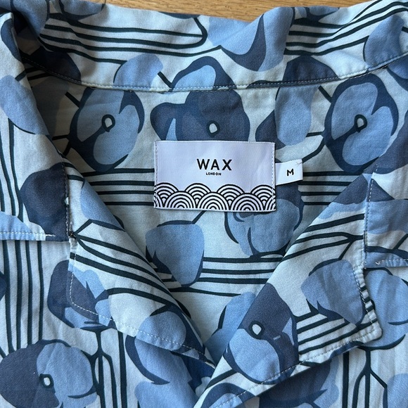 Wax London Blue Floral Short Sleeve Button Down - Picture 5 of 6